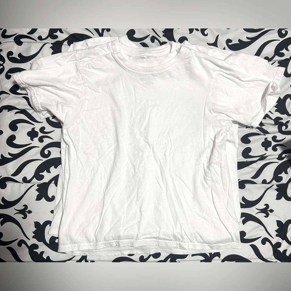 4 Wonder Nation White T-shirts- size husky 14/16
